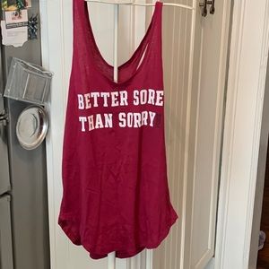 Victorias Secret Pink Better Sore than Sorry tank. Never worn‎